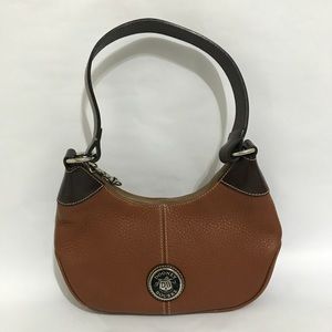 DOONEY & BOURKE Brown Pebble Leather Satchel Bag